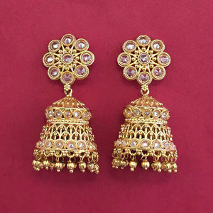 Buy Online Export Quality Antique Jhumki with Gold Plating 233106 - Product Image 1
