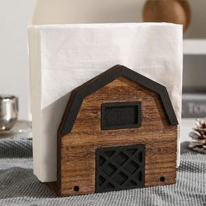 Porte-serviettes en bois vintage pour table, décoration rustique, découpe laser, style farmhouse, pour serviettes en papier, décoration de table - Product Image 1