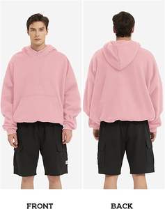 Sudadera con capucha de alta calidad para hombre, 400 g/m², con cremallera de un cuarto, de algodón pesado y forro polar de poliéster, con logotipo personalizado, artículo de Micah Corp, Pakistán. - Product Image 3