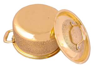 Juego de 3 cacerolas clásicas de latón de la mejor calidad con elegante estuche térmico para mesas de comedor, hoteles y catering de eventos - Product Image 5