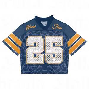 Camiseta Deportiva de Malla Oversize Estilo Vintage para Fútbol y Baloncesto, con Logotipo Personalizado, Estampado por Sublimación, Corte Holgado - Product Image 1