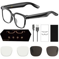 Lunettes intelligentes avec caméra 8MP, enregistrement vidéo, traduction simultanée, appels Bluetooth et capacités d'IA.