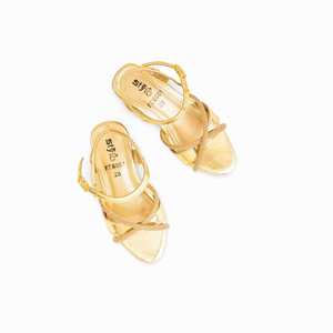 Sandalias de tacón dorado para niñas Diseño elegante KD9861 - Product Image 1