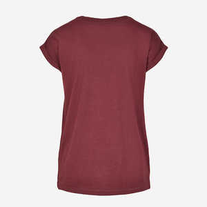 T-shirt pour femme à col rond et manches courtes, couleur unie, respirant, en coton tricoté, coupe ample, décontracté, à porter toute l'année - Product Image 4