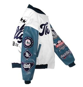 Veste d'hiver en laine OEM 100% pour hommes Manteau d'hiver de grande taille à broderie personnalisée Varsity Lettermen Patchwork Patchwork Pattern pour hommes - Product Image 6