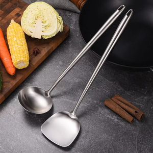 ช้อนส้อมสแตนเลสสั่งทำพิเศษ ดีไซน์เรียบหรู ด้ามยาว ขัดเงาอย่างดี - Product Image 1