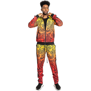 Conjunto de chándal con estampado animal para hombre, sudadera con capucha de media cremallera y cremallera completa, joggers, ropa de calle, ropa deportiva de otoño, ajuste regular - Product Image 6