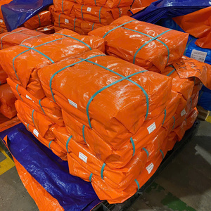 Bâche en PE orange robuste, imperméable, résistante au vent, écologique, résistante aux UV, pour l'agriculture et la construction - Product Image 1
