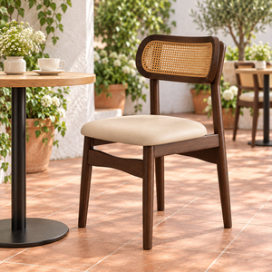 Silla de Comedor Moderna Nórdica de Madera Maciza con Asiento Tapizado para Hogar, Cafetería o Restaurante - Product Image 2