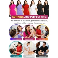 Tunique de beauté personnalisée pour femmes, pour salon de manucure, blouse de travail pour hôpital, hauts et bas de tunique de beauté brodés, OEM