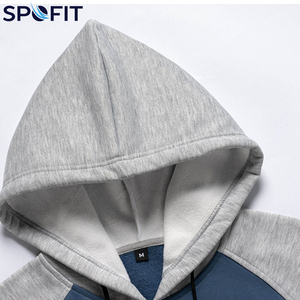 Sweat à capuche épais pour homme, manches raglan, impression numérique, 100% coton, couleurs personnalisables, sweats à capuche bicolores pour garçons - Product Image 4