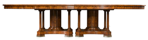 Customizable Walnut Mahogany Wood Upholstered <b>Dining</b> <b>Table</b> - Product Image 3