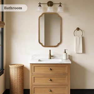 Handmade Wooden Wall <b>Mirror</b> with Decorative Frame Rustic Bathroom Vanity <b>Mirror</b> Farmhouse <b>Hanging</b> Accent <b>Mirror</b> for Entryway Bed - Product Image 2