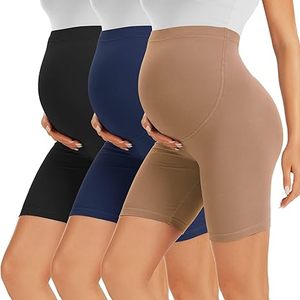 Pregnancy Maternity Biker <b>Shorts</b> Compression Leggings Fitness <b>Tights</b> Stretchy Yoga Workout Maternities Seamless <b>Short</b> Breathable - Product Image 1