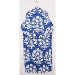 Handmade 100% Cotton Floral Printed V-neck Drawstring Closure Breathable Kimono Lightweight Summer Spa <b>Bath</b> Wrap Casual Romantic - Product Image 6