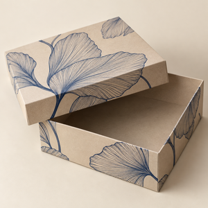 Custom Sand Petal <b>Lid</b> and Base <b>Box</b> for Hand Care <b>Gift</b> Packaging - Product Image 4