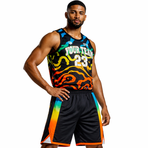 Ensemble de maillot et short de basketball de haute qualité, tissu anti-transpiration à séchage rapide, logo d'équipe personnalisé, nom, numéro, fourniture en gros OEM - Product Image 6