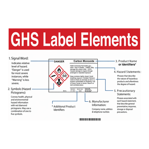 Letrero de Seguridad Química Brady GHS Label Elements, Duradero, 10x14 Pulgadas - Product Image 1