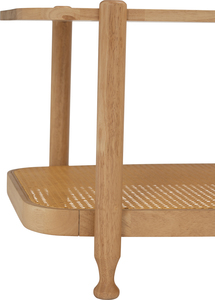 โต๊ะกาแฟไม้โอ๊คมาเลเซียธรรมชาติ หน้าโต๊ะไม้เนื้อแข็ง พร้อมชั้นวางด้านล่างหวายสังเคราะห์ รุ่นโต๊ะกาแฟ ดีไซน์ร่วมสมัยทันสมัย - Product Image 4