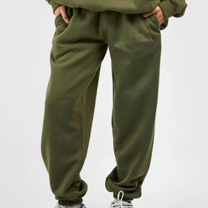 Custom Logo Women's Tracksuit Set <b>Oversized</b> Pullover Hoodie <b>Joggers</b> Leopard Print Contrast Piping Sweat Suit 2026 - Product Image 2