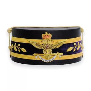 Masonic Regalia Royal Arch P.H.P Hand Embroidered Crown Cap Top High Quality Custom Made Brand New Ceremonial Crown Hat - Product Image 6