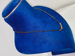 Auténtico Mangalsutra de Oro Sólido de 22K para Mujer, Collar de Cuentas Negras de Oro Real con Colgante de Piedra Roja, Joyería Nupcial India - Product Image 2