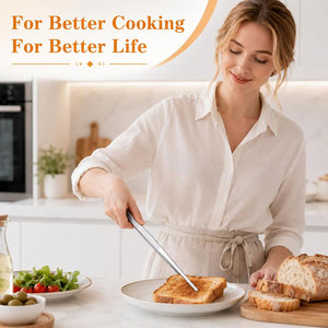 Pince alimentaire SIGAL MEDCO en acier inoxydable de 11,8 pouces - Conception respirante, compatible lave-vaisselle pour la cuisson, la grillade, le barbecue et l'utilisation en cuisine - Product Image 4