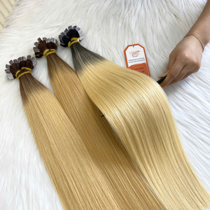 Bande de cheveux vierges bruts non transformés de haute qualité dans les extensions de cheveux humains kératine 40 pièces par paquet - Product Image 1