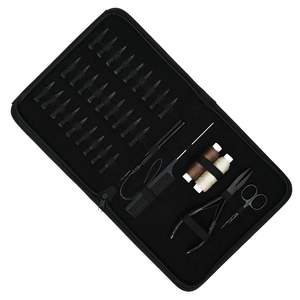 Kit complet d'outils professionnels pour extensions de cheveux en acier inoxydable de qualité chirurgicale, pince à sertir plate, outil à boucle, fil pour perruque - Product Image 1