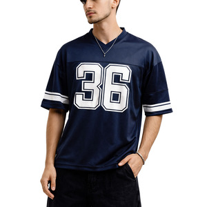 Maillot de football surdimensionné en maille personnalisé pour femme, style vintage, chemise athlétique, marque privée, streetwear, fournisseur de vêtements OEM - Product Image 2