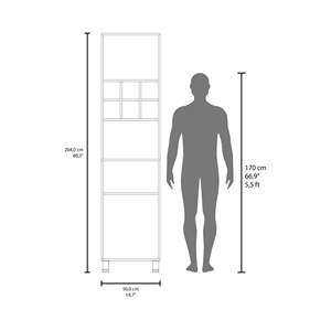 Ashford 2-porte 4-Leg cucina dispensa con 8 scaffali eleganti armadi da cucina - Product Image 5
