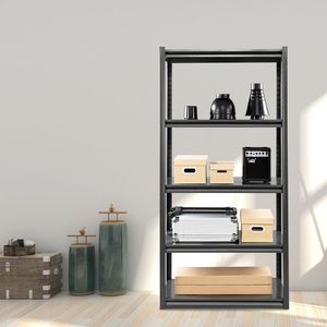 Organisateur de cadre en acier robuste réglable à 5 niveaux multi-usage argent RT pour étagères de garage - Product Image 2