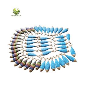 Décoration murale artisanale en bois sculpté en forme de poisson, art populaire, pour cadeau du Nouvel An - Product Image 5