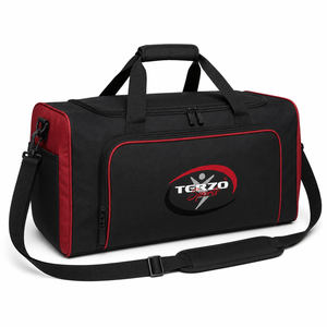TERZO SPORTS Custom Logo Eco-Friendly Polyester Men's Gym <b>Duffel</b> <b>Bag</b> Shoe Compartment Adjustable Strap Interior Pocket 30-<b>40L</b> - Product Image 2