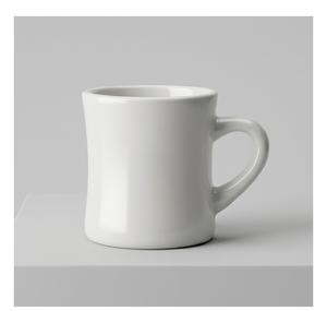 Grande tasse à café en céramique blanche, mug en porcelaine, design personnalisé - Product Image 1