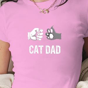 Camiseta corta de moda CAT DAD para mujer - Product Image 3