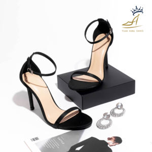 Sandalias Elegantes para Mujer, Tacón Alto de 10 cm, Punta Abierta, Cuero PU, Hebilla, Correa de Tobillo, Zapatos de Fiesta, Negro, Blanco, Nude - Product Image 5