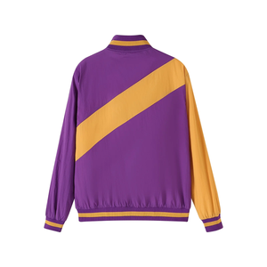 Chaqueta Cortavientos Omega Aero Shield Plus Size Unisex Morado Dorado Ultraligera con Cierre Completo, Deportiva, Resistente al Agua y al Viento - Product Image 3