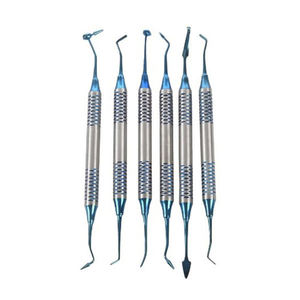 Espátulas de Resina Compuesta Dental de 6 Piezas, Acero Inoxidable con Revestimiento de Titanio JS-FI-004 Clase I, Uso Clínico, OEM Quirúrgico - Product Image 5