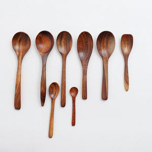 Cuchara de servir de madera con mango largo, utensilio de cocina ecológico, cuchara para comer - Product Image 5