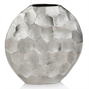 Cast Aluminum Vase Refined Decorative Feature Created to Inspire Beautiful Interior Arrangements and Home Charm - Product Image 4