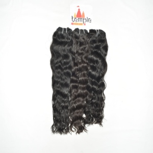 Extensiones de Cabello Natural Indio Remy 100% Virgen, Ondulado Negro con Encaje, Doble Trama, Cabello de Templo, Paquetes de 100g, Tejido Doble a Máquina, Adhesivas - Product Image 5