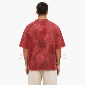 เสื้อยืดทรงหลวมแบบดรอปโชว์เดอร์ สัมผัสนุ่ม สีซีดแบบซันเฟด ผลิตจากผ้าคอตตอนผสมคุณภาพพรีเมียม เหมาะสำหรับชีวิตประจำวันที่ผ่อนคลาย - Product Image 3
