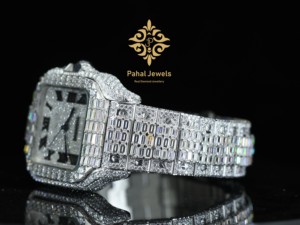 นาฬิกา Pahal Jewels รุ่นลิมิเต็ดอิดิชั่น หรูหรา ประดับโมอิสซาไนต์ ตัวเรือนสแตนเลสทรงเหลี่ยม ขนาด 40 มม. ระบบอัตโนมัติ หน้าปัดอนาล็อก กระจกแซฟไฟร์ - Product Image 2