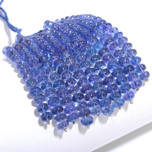 Cuentas Redondas Lisas de Tanzanita Natural AAA de 4-5 mm, Color Azul Violeta, con Efecto de Luz, para la Fabricación de Joyas, Suministro al por Mayor - Product Image 2