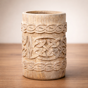 Wooden Beer Mug Laser Engraved Vintage Style Classic Handle Bar Accessory <b>for</b> Beer - Product Image 4