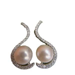 Boucles d'oreilles en perles d'Akoya naturelles de 7,5 à 8 mm, boucles d'oreilles rondes, version 925 de précision, légèrement imparfaites, peuvent être portées deux fois - Product Image 5