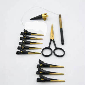 Kit d'outils pour extensions de cheveux, pinces métalliques, clips, outil d'installation et de retrait, finition noir et or, kit d'outils de qualité supérieure pour extensions de cheveux - Product Image 5