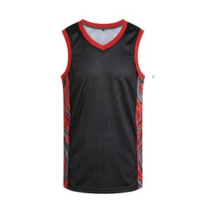 เสื้อบาสเก็ตบอลคอกลมแขนกุดผ้าโพลีเอสเตอร์ตาข่ายระบายอากาศสีม่วงส้มสำหรับฝึกซ้อมกีฬา - Product Image 4