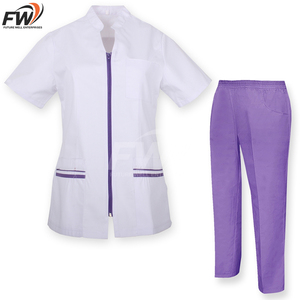 Tenues de travail personnalisées avec logo et design, sublimation, légères, séchage rapide, antibactériennes, pour femmes, vente en gros. - Product Image 5